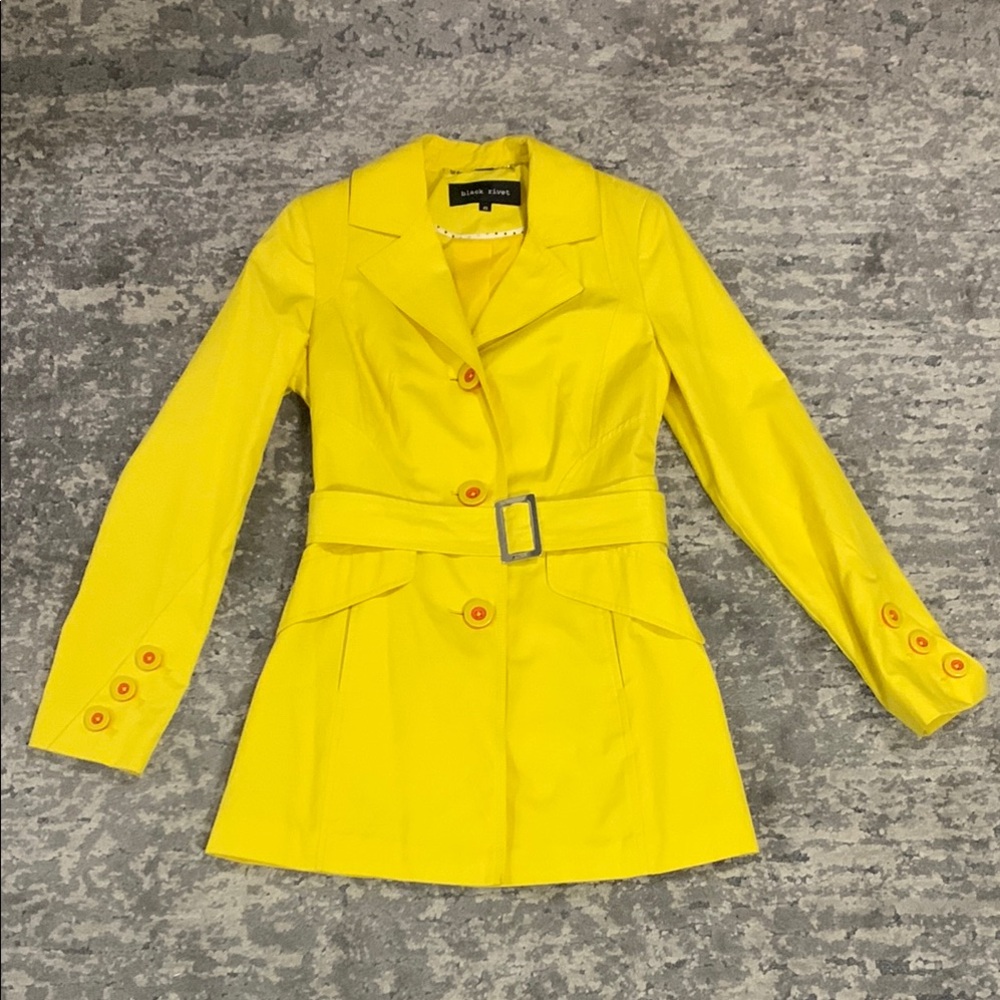 Yellow Trench Coat with Belt